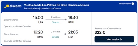 Vuelos desde Canarias